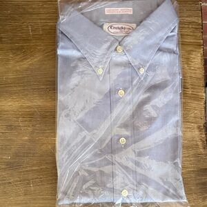 Creighton Shirtmakers Pinpoint Oxford Men's Classic Light Blue 1/2 Button Shirt